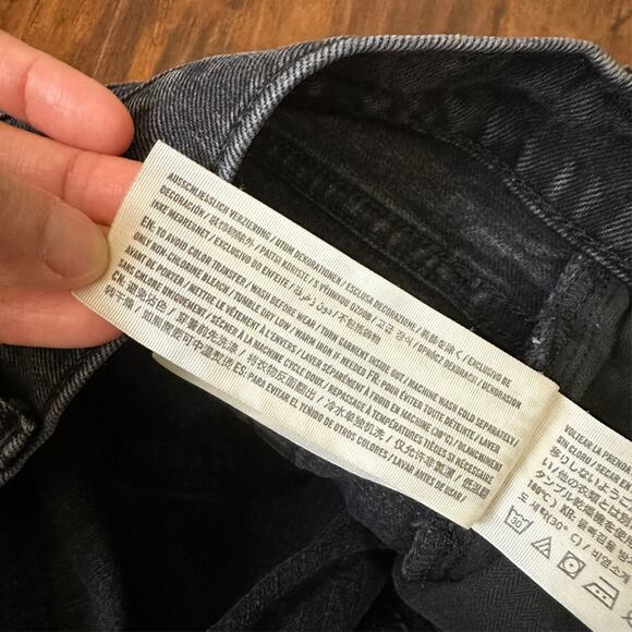 ABERCROMBIE & FITCH Curve Love 90s Straight Jeans Black Ultra HR - Picture 10 of 14